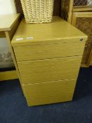 Light Oak 3 Drawer Filing Cabinet
