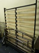 Modern Chrome Effect Bed Base