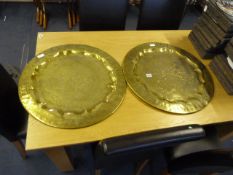 2 Brass Platters