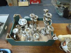 Silver Plated Candelabra - Mapping & Webb Silver Plated Jug etc