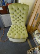 Green Dralon Bedroom Chair