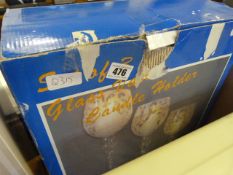 3 Glass Vase Candle Holders