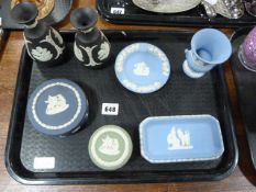 Tray of Wedewoog Jasper Ware etc
