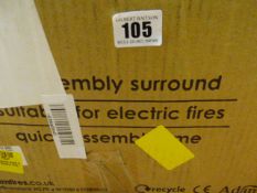 *Adam Holden Fire Place Suite in Ivory with Hellos Electric Fire - 2000 Watt