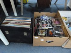 Case of LP Records & Box of CD's