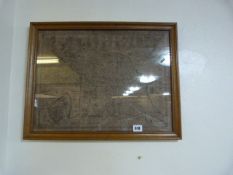 Framed Map of The North & East Riding of Yorkshire