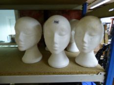 6 Polystyrene Mannequin Heads