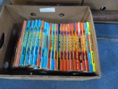 Box containing Vintage Beano & Dandy Books