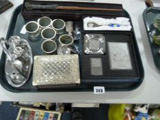 Tray of Plated Ware - Trinket Boxes etc