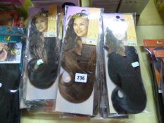 Approximately 20 Pony Tails in Assorted Colours