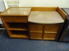 Teak 60s Style Telephone Table