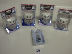 *4 Eco Zone Toilet Flush Blocks & Chrome Light Pull