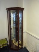 Mahogany Glazed Corner Display Cabinet