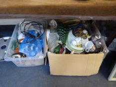 Box of Kitchenalia & Box of Garden Gnomes etc