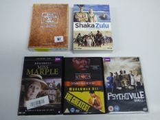 *3 DVD Packs - The World at War, Shaka Zulu, Miss Marple - When we are Kings & Psychoville