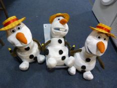 *3 x Disney Olaf Toys