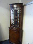 Glazed Mahogany Corner Cabinet