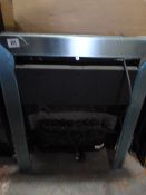 *Royal Cozy Fires Electric Fire Model C603 with Remote Control in Brushed Stainless Steel Finish