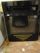 *Log Effect Electric Fire with Brass Trim