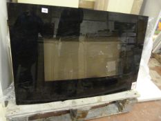 *Wall Hung Electric Fire with Curved Black Glass Front