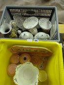 2 Boxes of Decorative China & Brassware