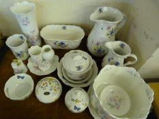 Collection of Park Rose Pottery Items - Ainsley & Other Trinketware
