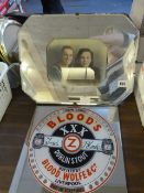 Art Deco Picture Mirror & Bloods Dublin Stout Mirror