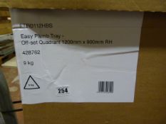 *Easy Plum Offset Quadrant 1200 x 900mm Right Hand Shower Tray