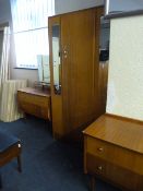 1960's Bedroom Suite Comprising of Wardrobe - Dressing Table & Chest of Drawers