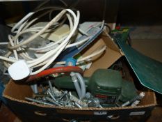 Box Containing Bosch Electric Sander - Extension Leads etc