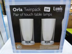 *Twin Pack of Orla Glass Touch Table Lamps