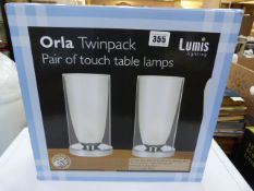 *Twin Pack of Orla Glass Touch Table Lamps