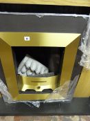 *Gas Fired Coal Effect Fire with Brushed Brass Detail