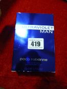 *Bottle of Paco Robanne Ultra Violet After Shave