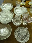 Large Quantity of Cut Glass & Fruit Bowls - Dishes etc