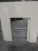 *2 Cream Marble Fire Backs