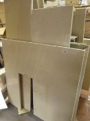 *1 Cream Granite & 1 Cream Marble Hearth Sets with Hearths & Back Plates