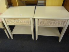 2 Cream Bedside Cabinets