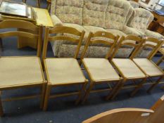 5 Light Beech Dining Chairs