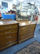 Oak Chest of 4 Drawers with Matching Dressing Table