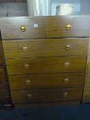 Teak Chest of 4 Long & 2 Short Drawers
