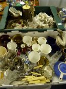 2 Boxes of Old China & Glassware - Platedware etc