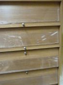 7 Tier Oak Storage Unit Enclosed by Doors