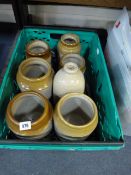Collection of Stoneware Jars