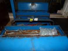 Blue Steel Cantilever Tool Box Containing Assorted Hand Tools