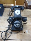 2 Early Bakelite Telephones