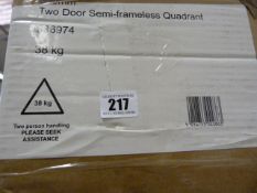 *Mist by Aqua Lux 80mm 2 Door Semi Frameless Quadrant Enclosure