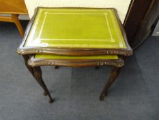 Nest of 2 Mahogany Tables