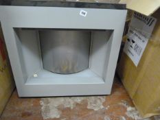 *Contemporary Style Brushed Stainless Steel Electric Fire