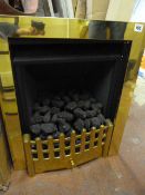 *Ectric Fire with Coal Effect Insert & Brass Trim